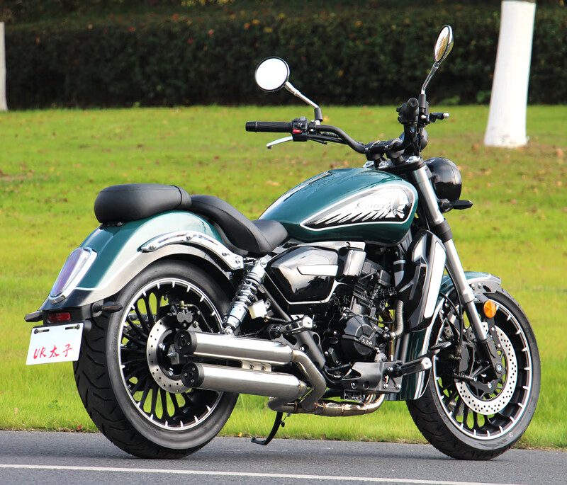 全新复古ur太子美式巡航摩托车400cc双缸水冷电喷嘉吉摩托车飞翎太子
