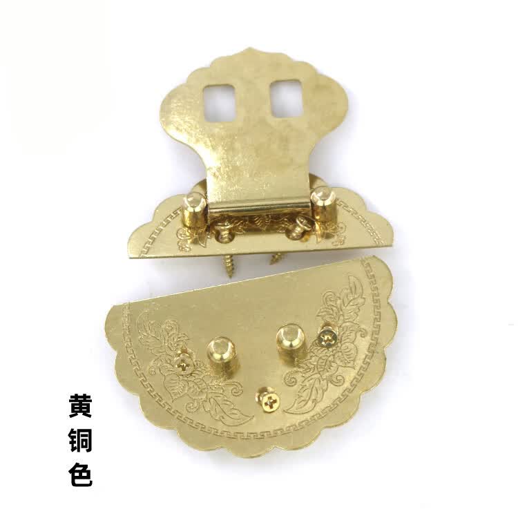 仿古箱子铜配件老式木箱子扣锁樟木箱子纯铜锁扣首饰盒免打孔锁扣直径