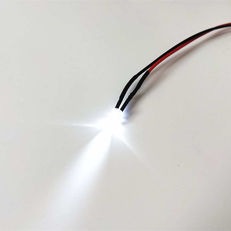 凯之讯3v6v12v24v220v带线信号指示灯5mm灯珠led发光二极管线长20cm