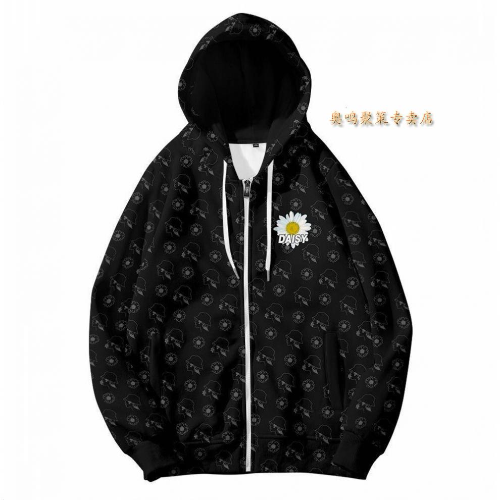 奥鸣同款特价捡漏权志龙同款小雏菊连帽卫衣男女外套闪电小雏菊gd