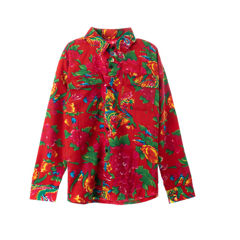 舒裟 东北大花布裤子男女个性搞笑伴娘伴郎服装快手抖音花衣服2021 三