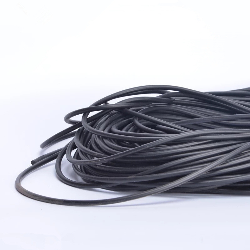 氟胶圆条氟橡胶o型条氟胶条橡胶条黑色密封条耐高温酸碱腐蚀耐油2mm1