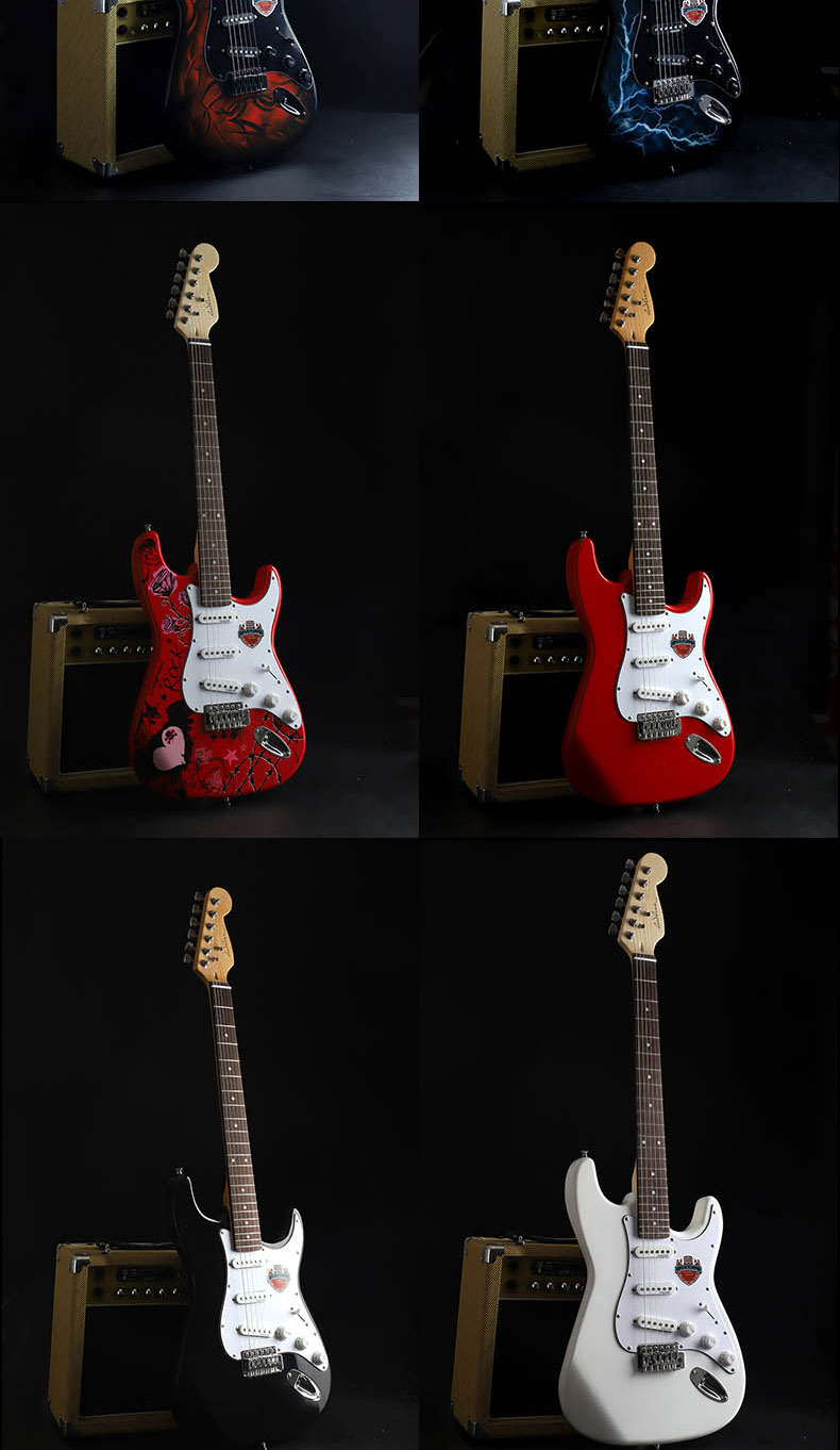 新手入门初学者st电吉他黄家驹电音吉他乐器套装级吉它电吉它 套餐七