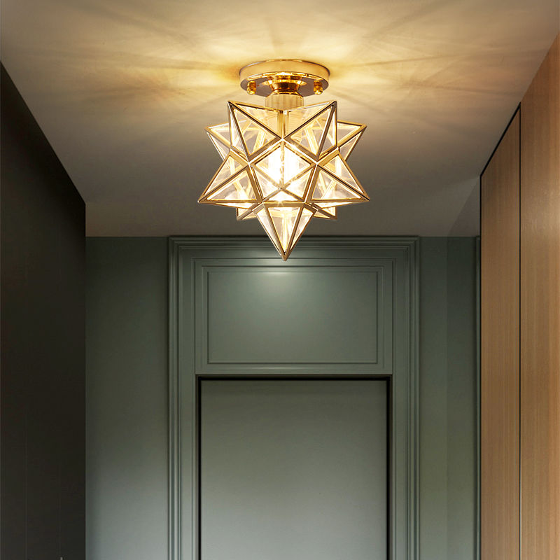 北欧星星过道灯创意卧室走廊玄关入户灯具简约现代飘窗阳台吸顶灯单头
