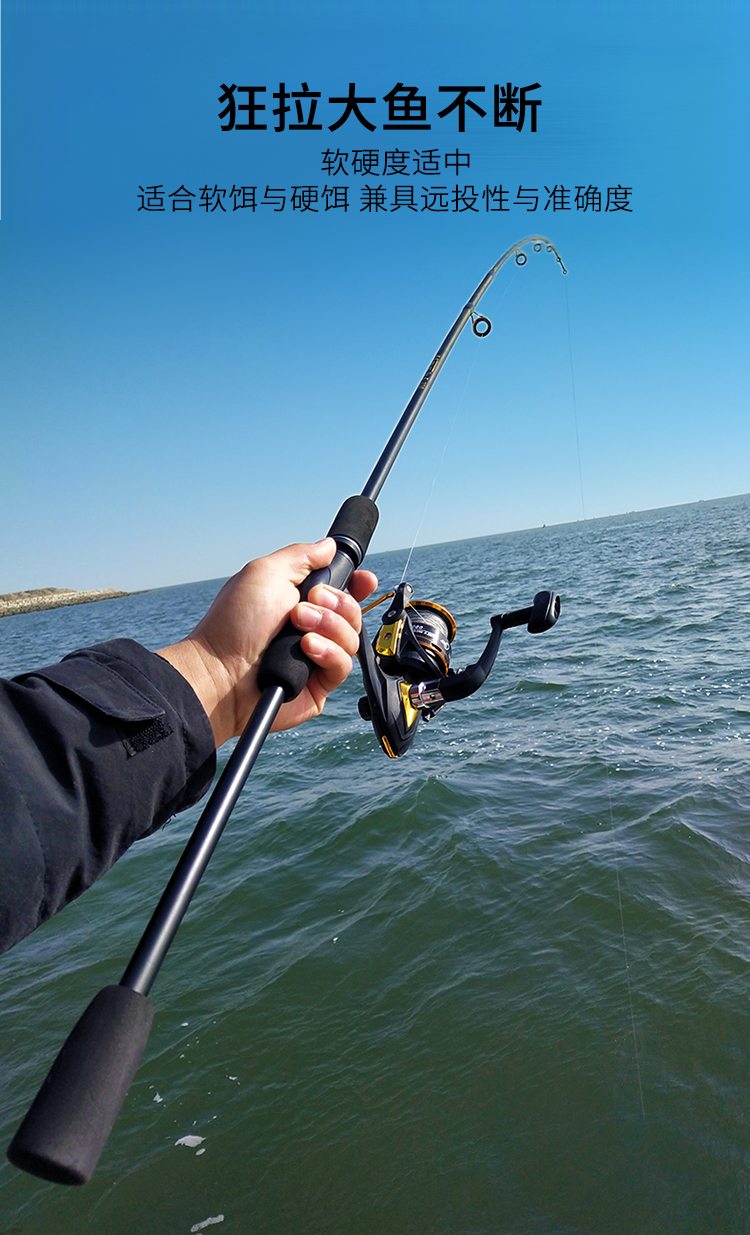 千渔妮路亚竿套装钓鱼竿枪柄直柄路亚杆海钓竿抛竿甩竿鲈鱼竿超轻ml调