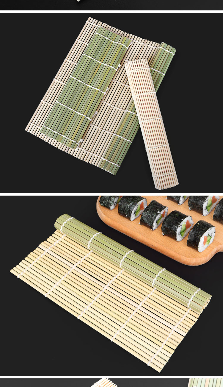 番易 寿司帘竹制帘子家用做紫菜包饭卷帘席子垫子自制寿司工具 白皮