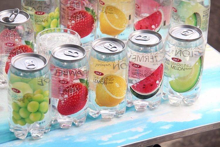 气泡水 葡萄草莓柠檬西瓜味汽水碳酸饮料网红饮品 哈密瓜味350ml*6罐