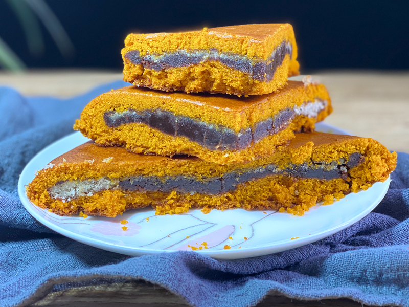 晨臻 云南大观云香斋滇式硬壳酥皮老式油纸包月饼100g传统多口味 橙