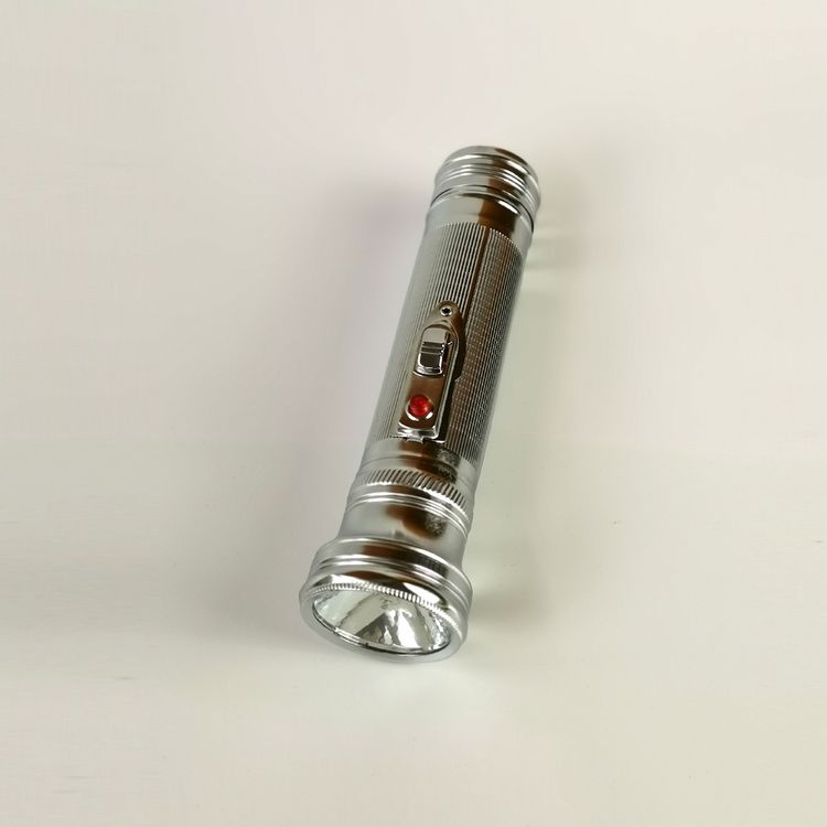 黛惑 老式手电筒 铁质 铁皮一号电池 黄光 怀旧 胎教 手电筒(不含电池