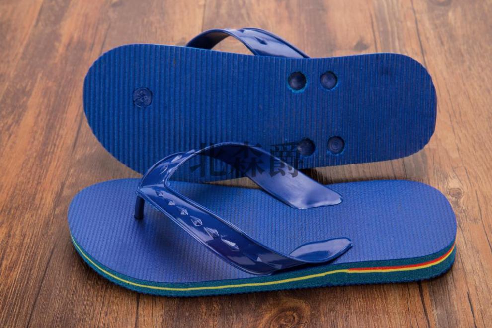雷州人字拖阳春湛江鸭仔拖鞋浴室防滑软底双鹅牌广西鸭子拖鞋蓝色鸭仔