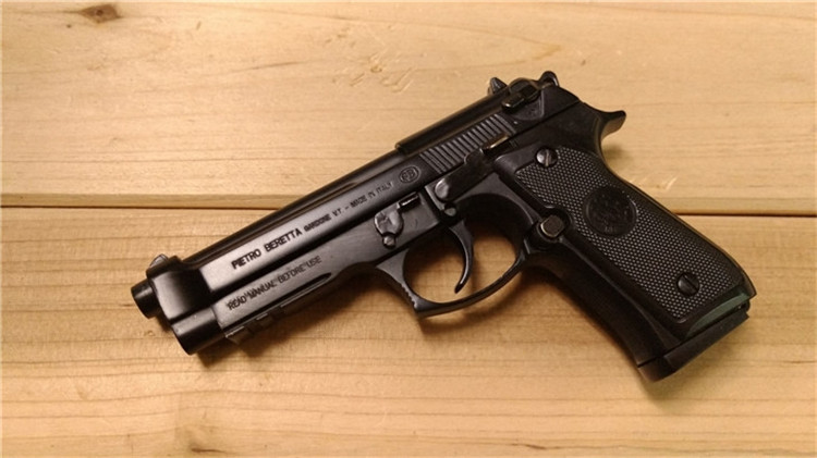 05伯莱塔m92f 金属手模型可抛壳儿童玩具抢 不可发射 黑色 6双色弹