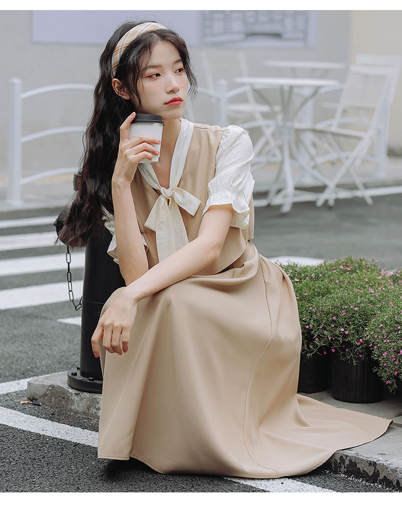 教资面试穿搭教资面试衣服女夏季教师穿搭职业夏连衣裙子幼儿园老师园