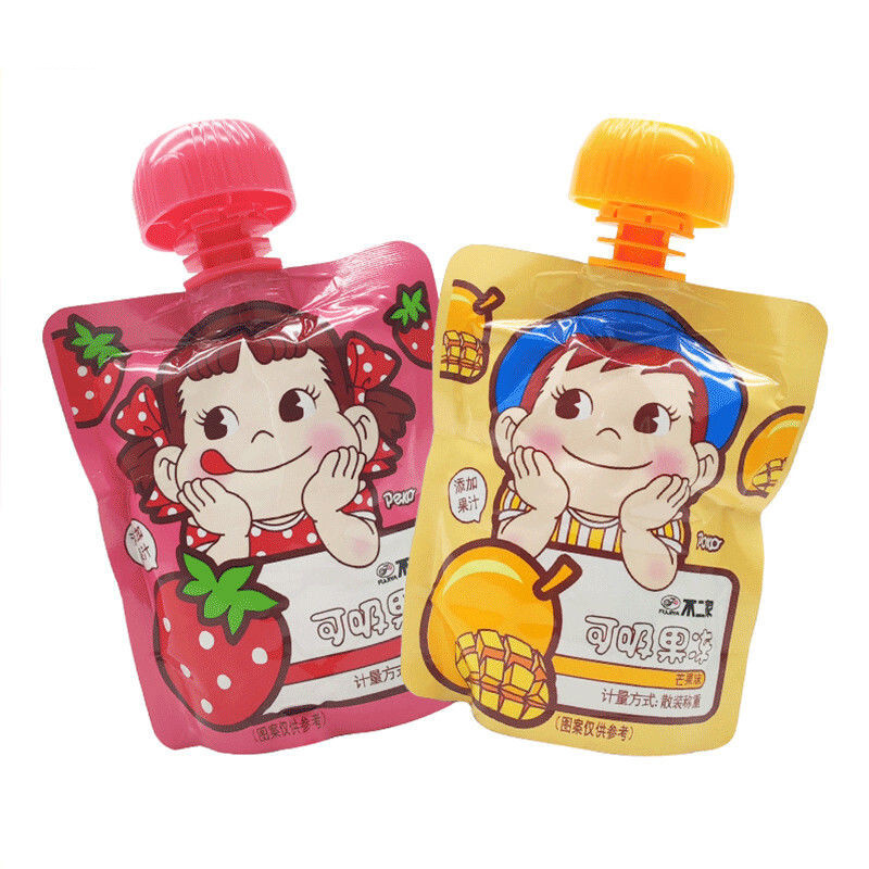 不二家吸吸果冻 果汁吸吸果冻儿童 可吸果肉布丁食品 餐果冻袋装 白桃
