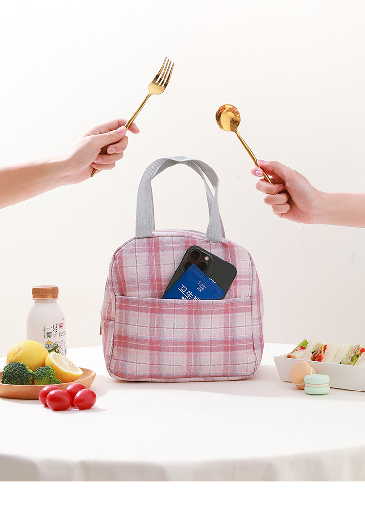 饭袋便当包餐具手提包防水保温袋学生上班族带饭便当袋饭盒包铝箔加厚