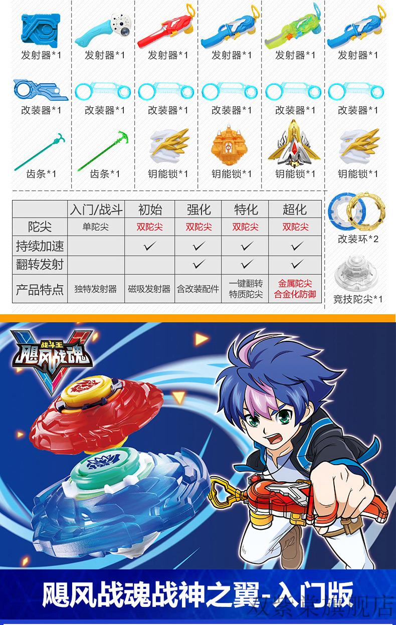奥迪双钻陀螺发射手柄奥迪双钻陀螺玩具幼儿拉线飓风战魂5炫光合体