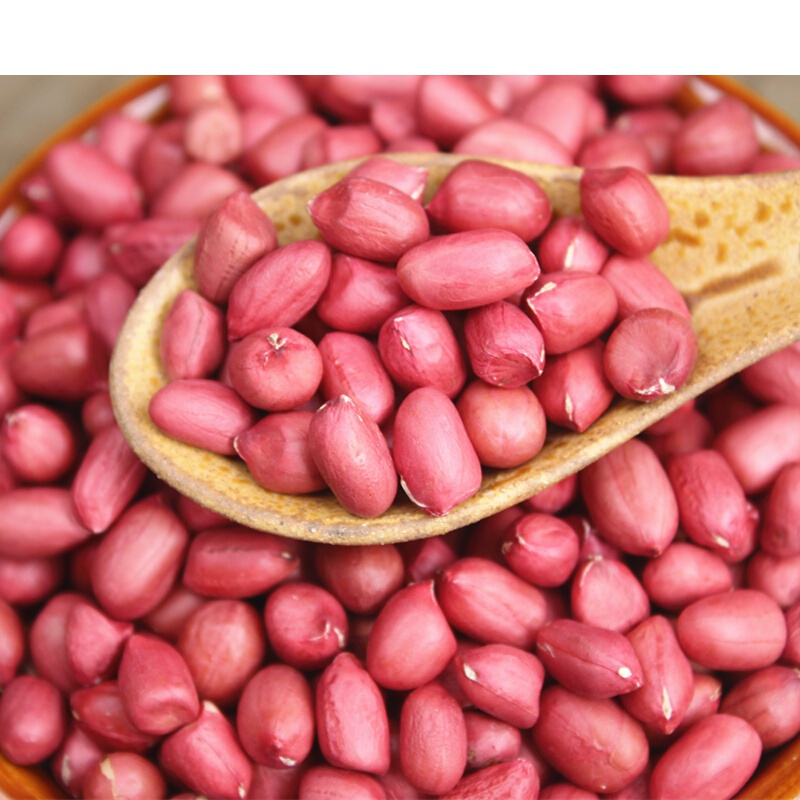 红皮花生米5斤新货小粒生花生仁农家四粒红花生红衣花生米仁2斤红皮