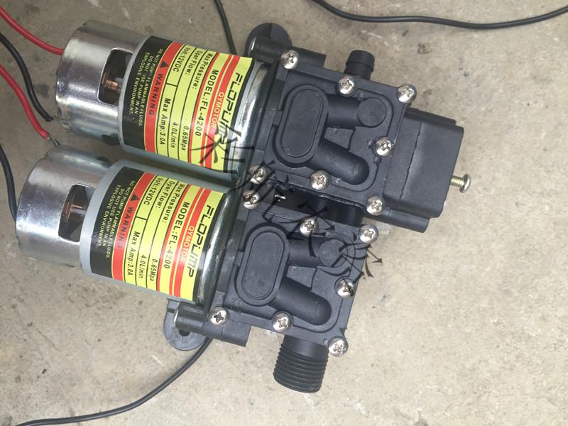 电动喷雾器水泵农用双电机喷农药隔膜泵配件农用超大功率喷药 大功率