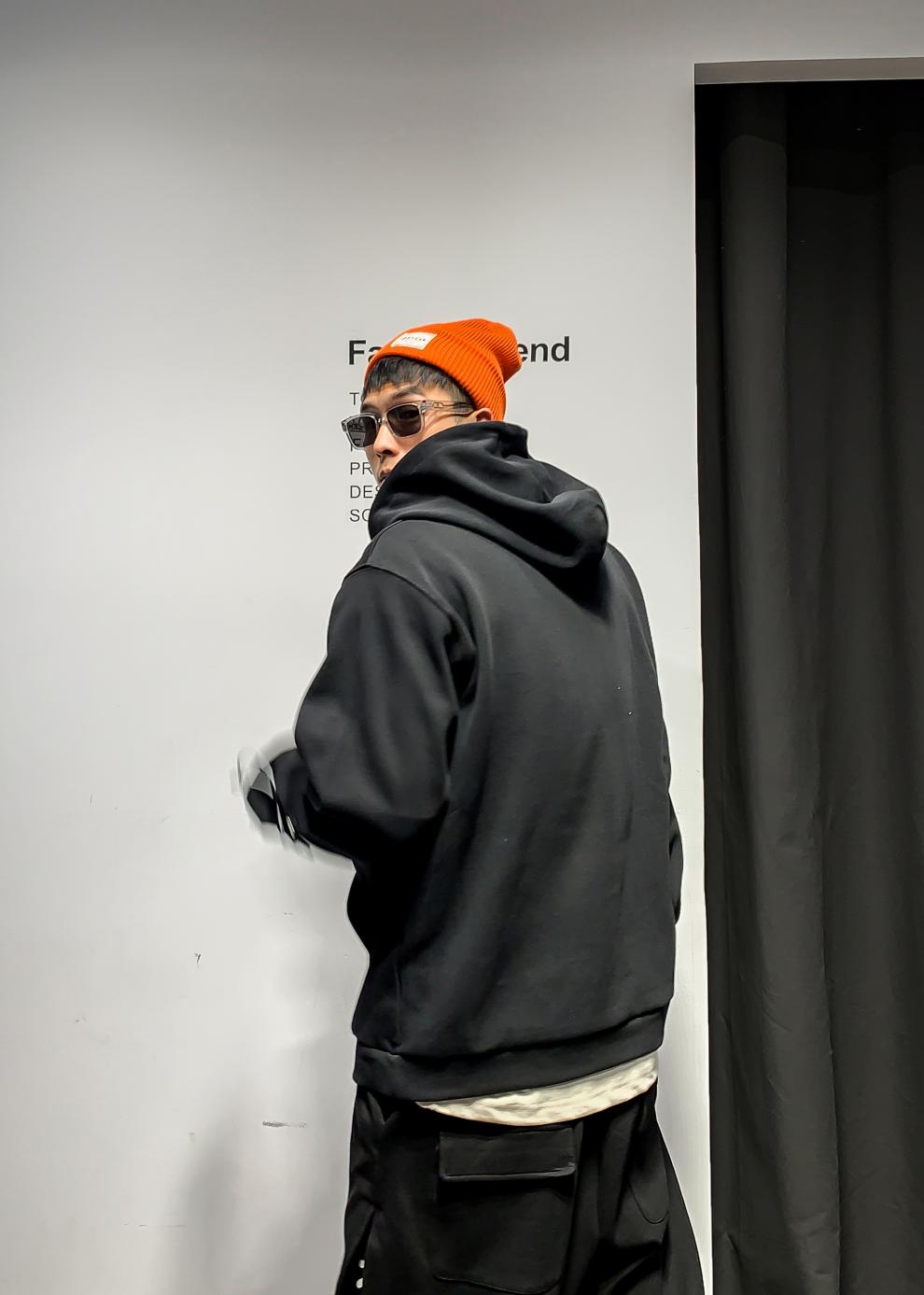 lvke 设计师品牌男装 美式复古hiphop高街连帽卫衣男