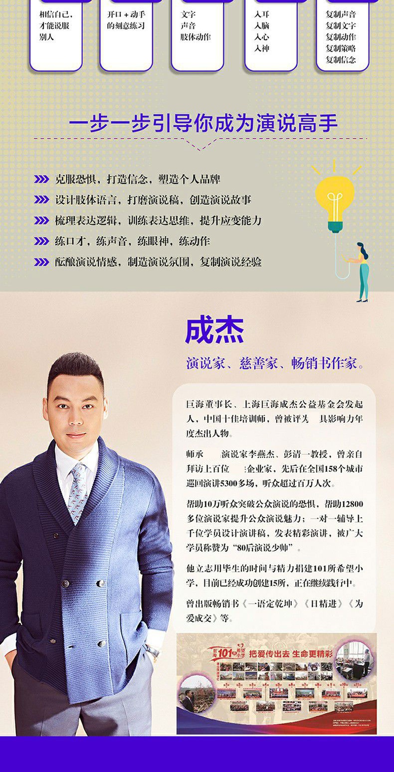 掌控演说亚洲演说名师成杰著励志演讲技巧交流演说口才训练声音联系