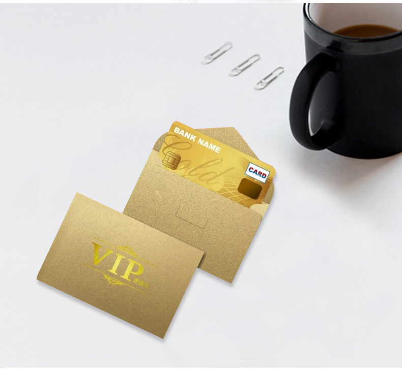 vip会员卡卡套装卡袋购物卡礼品卡信封大闸蟹卡卡套礼物卡烫金金色