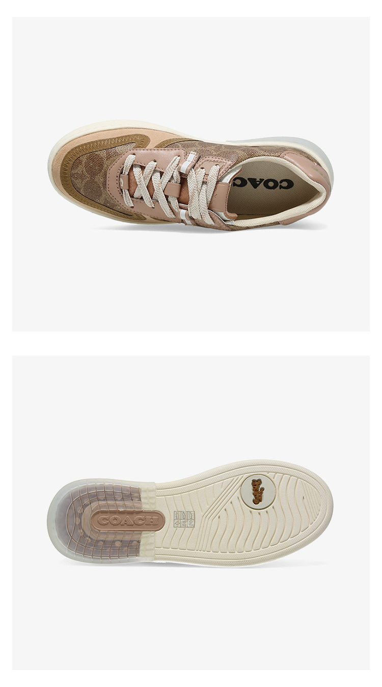 coach/蔻驰 新品女士citysole经典标志运动鞋 5043 卡其色拼色g5043oy
