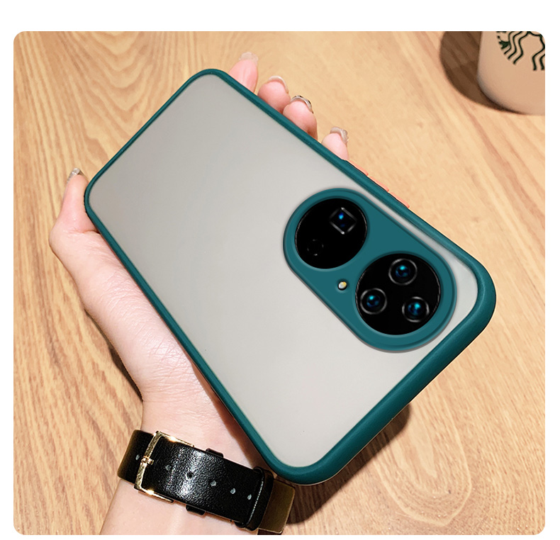 ry五十磨砂半透硬壳nth-an00摄像镜头全包honor50pro液态 荣耀50墨绿