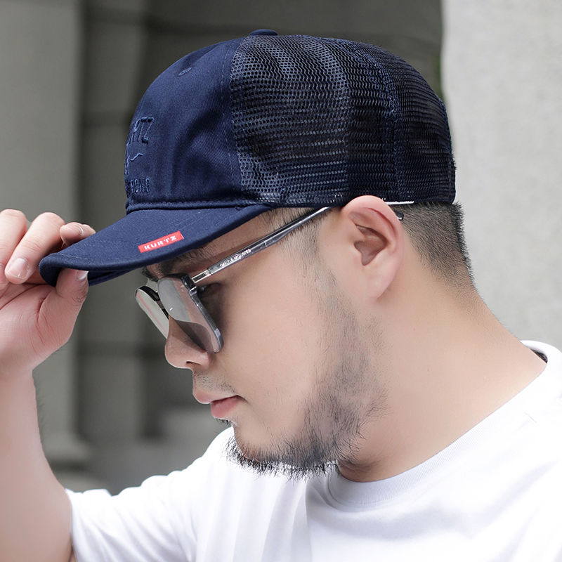 胖子潮流加大鸭舌帽头大适合的帽子akurtz网帽款藏青色标准码5460cm