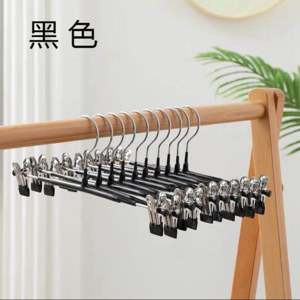 裤架家用裤夹无痕多功能防滑裤夹子裙夹挂裤子内衣夹子衣架不锈钢银灰