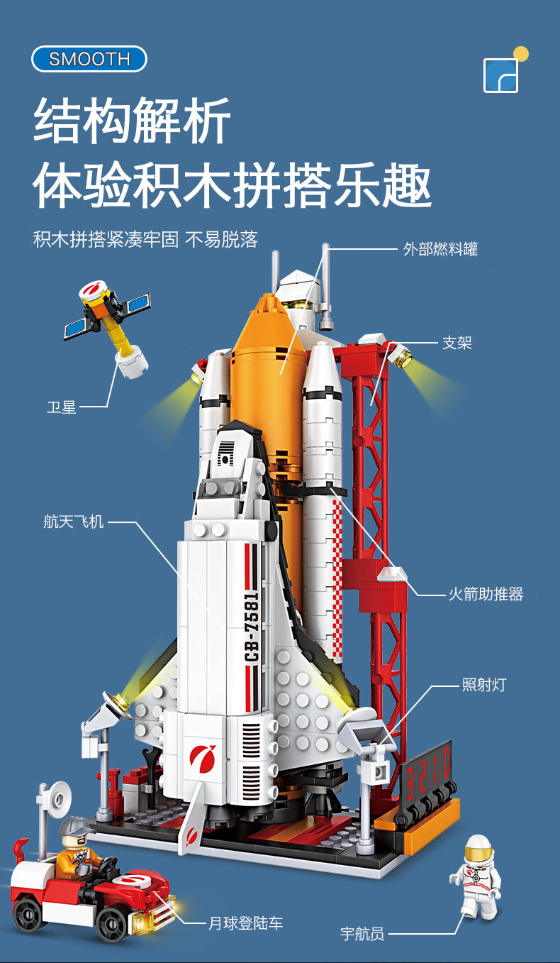 乐··高 航天飞船飞机系列儿童宇宙飞船8中国航天火箭积木儿童拼装