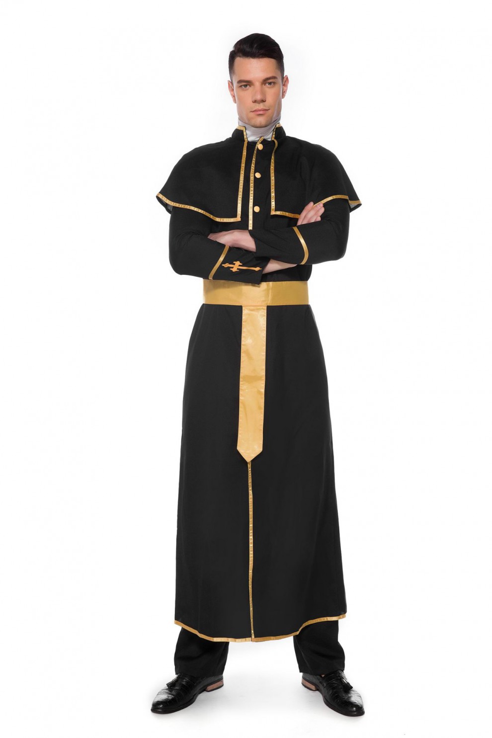 伊必圣修女服神父男女情侣长袍化妆舞会女服饰万圣节服装成人女款l