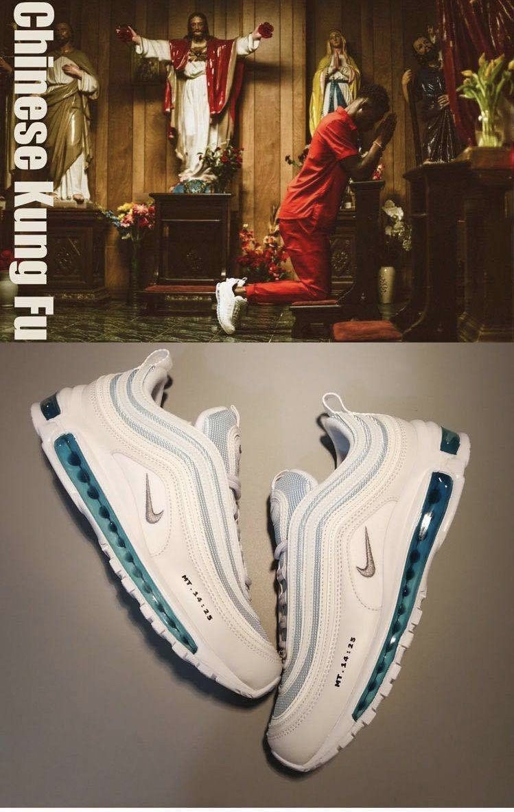 airmax97银子弹头3m反光运动鞋圣水男女全掌气垫跑步鞋 白黑 39 图片