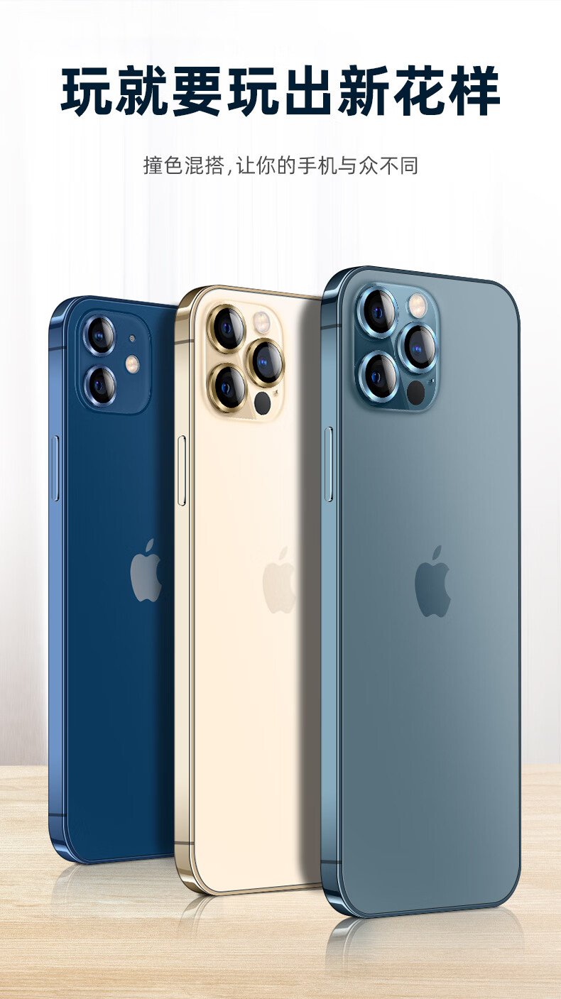 森茲迪 蘋果12鏡頭膜iphone11後攝像頭十二pro保護膜圈mini鏡頭貼por