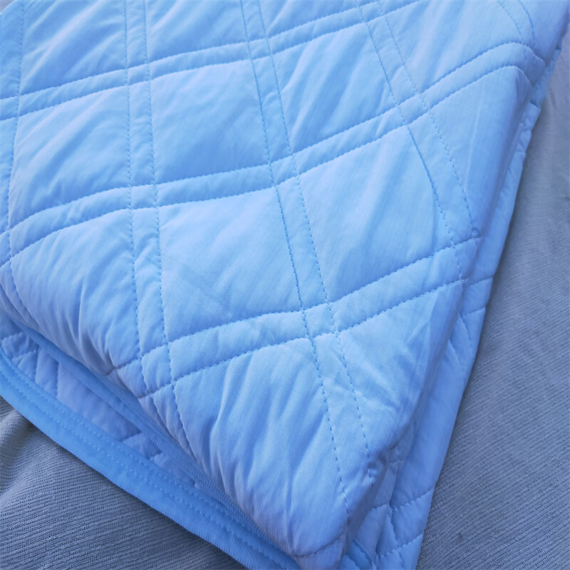 日单黑科技夏季超冷感三度冰丝双人床垫 床单180*200cm可固定 天蓝色