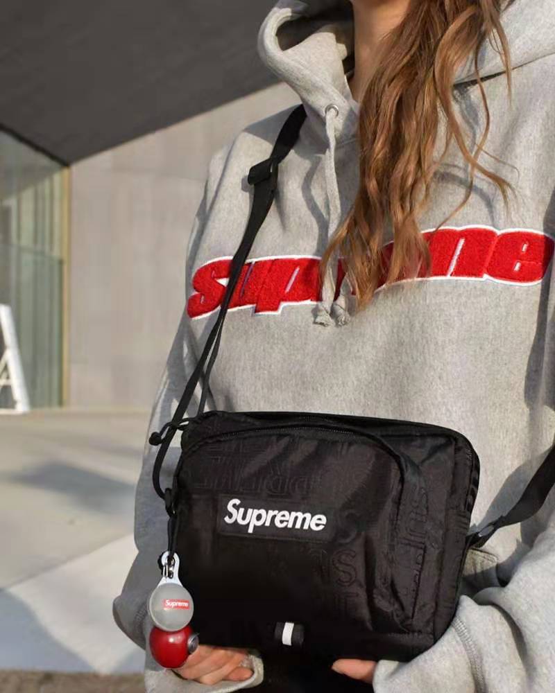 supre·me19ss潮牌韩版男女胸包手机包腰包运动挎包健身单肩包嘻哈 19