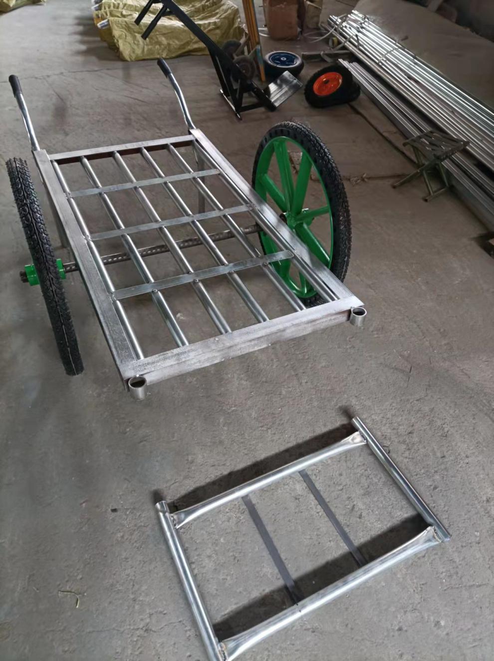 两轮手推车工地板车护栏货车地排车拉货车拖车手拉车载重王搬运车 1米