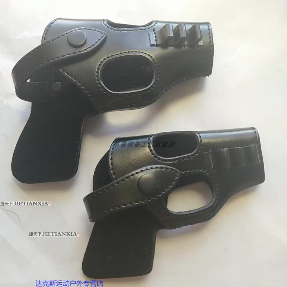 647792皮腰部快拔枪套作战训练64半套带孔影视道具64快拔枪套