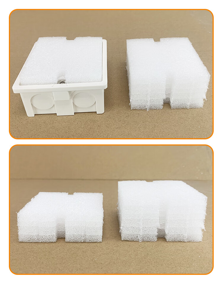 预埋线盒86型盒堵穿筋盒填充泡沫模块剪力墙暗盒接封堵 方形线盒回填