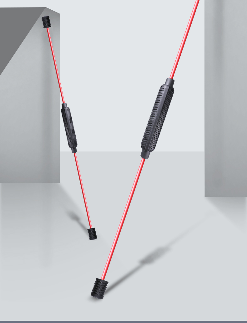 飞力士健身棒多功能弹力训练棒菲利斯运动肌肉震颤棒普通黑色振幅56