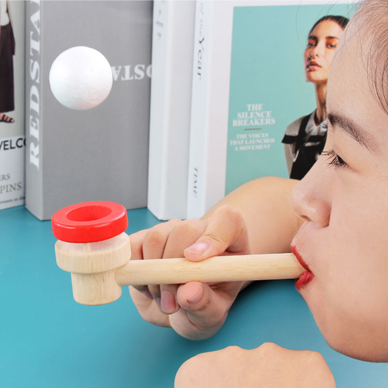 语言发育迟缓发音训练工具言语感统训练玩具口肌训练木质悬浮吹球c