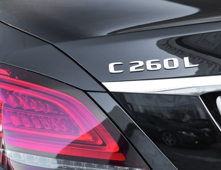 淘车艺新款奔驰c200l车标贴c260l字标c300l尾标加长版侧标英文字母车