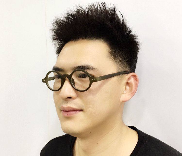 绿色椭圆眼镜架文艺复古磨砂小脸小框平光镜日系潮男女可配近视眼镜