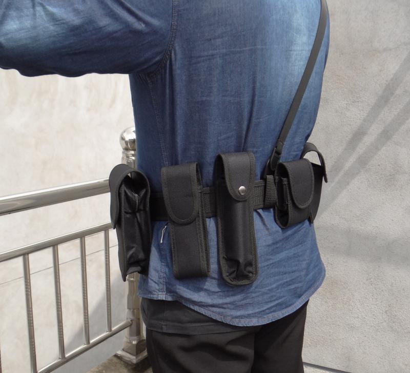 多功能安保执勤腰带保安武1装带巡逻腰包绳索包对讲机包 八件套sn6949