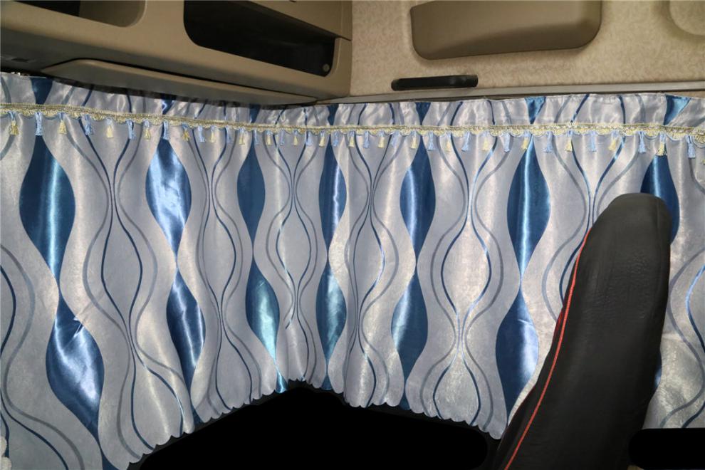 适用于大货车窗帘遮阳帘解放大小j6ljh6j6p新m3000豪沃专用窗帘蓝青高