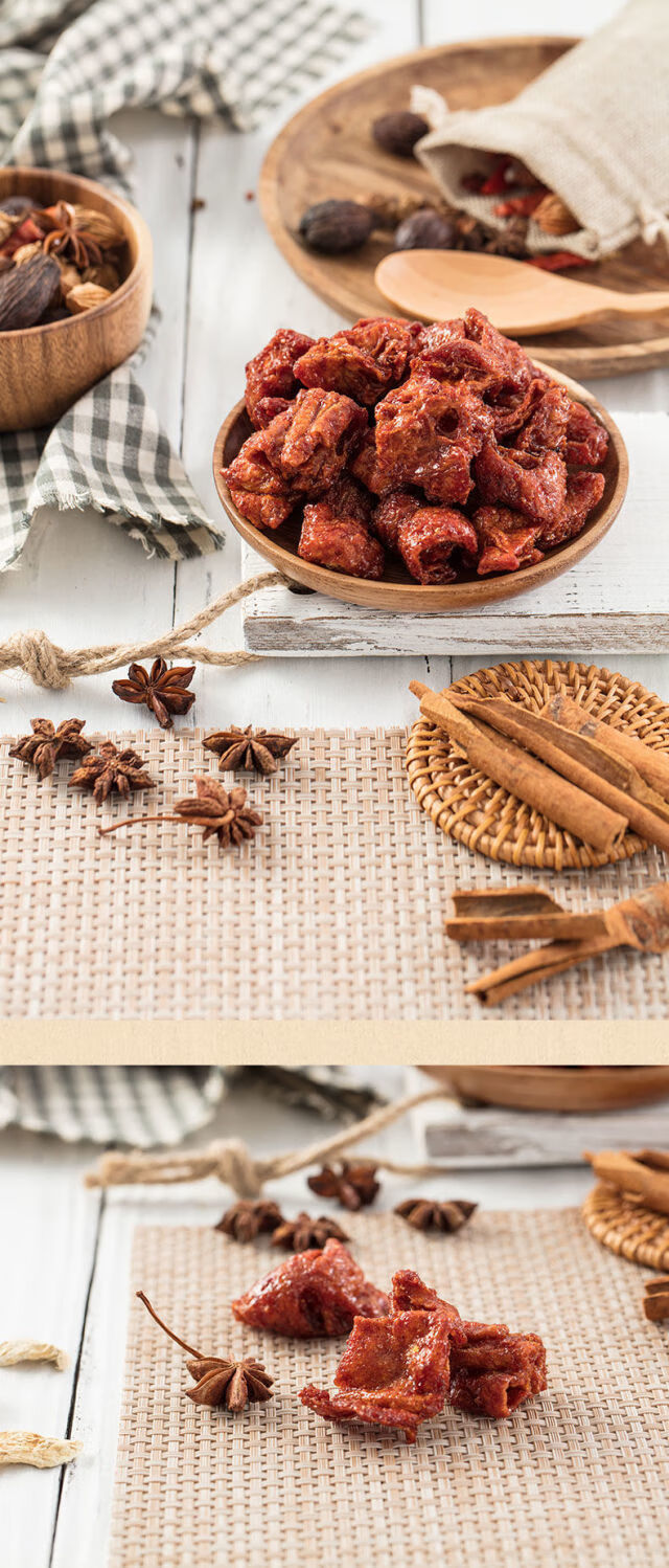 华园特产零食斋烧鹅素烧鹅80克办公室休闲怀旧80后零食 柱侯味80g2包