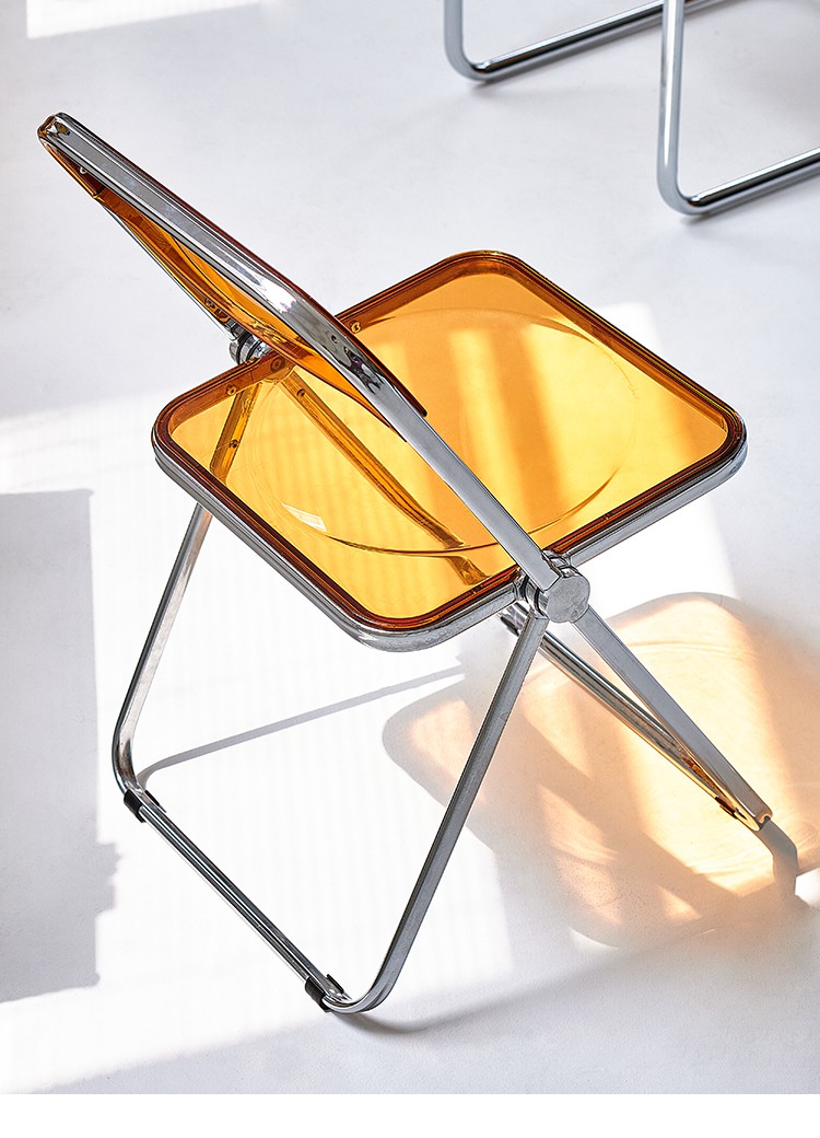 画画室画画椅子norchair北欧透明创意折叠椅网红亚克力椅子家用靠背