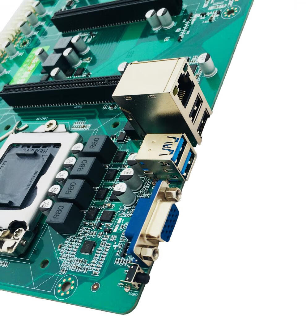 直插8卡btc主板b85八卡多显卡槽hm65b75大间距12卡6卡eth矿紫色