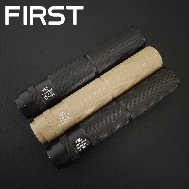 消音器快排14逆牙19直插16/直插沙色ksc消音前管装饰器hk416slr配件