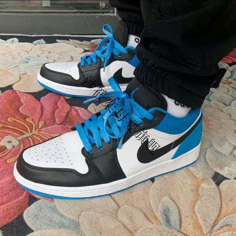 aj1低帮男板鞋aj1低帮女鞋百搭学生运动鞋low倒钩北卡蓝郭艾伦鞋 a