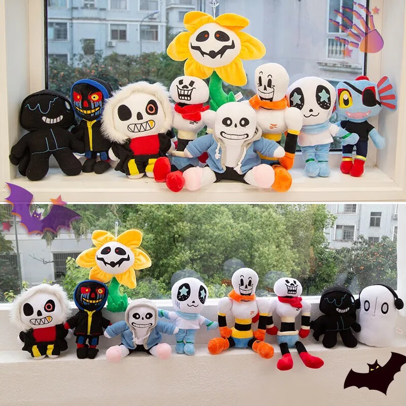 传说之下玩偶传说之下公仔毛绒玩具蓝sans玩偶黄骷髅儿童娃动漫周边