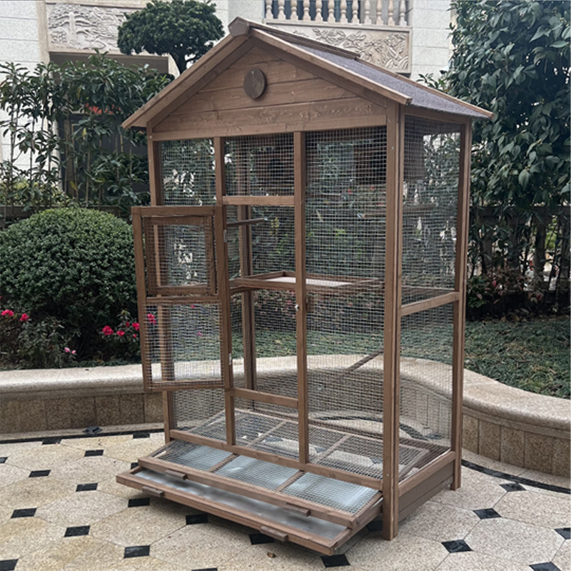 木制鸟笼子鹦鹉笼牡丹虎皮八哥笼子大型鸟笼珍珠鸟大号实木繁殖笼 xl